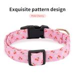 Personalized Pink Cherry Dog Collar for All Sizes