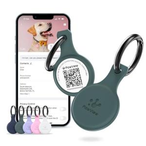 PawView QR Code Pet ID Tag - Green
