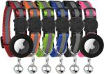 Reflective Cat Collars with AirTag Holders - 6 Pack