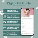 PawView QR Code Pet ID Tag - Green