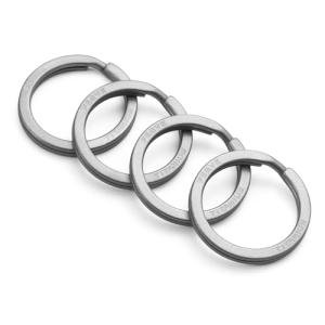Titanium Flat Split Jump Rings for Pet ID Tags