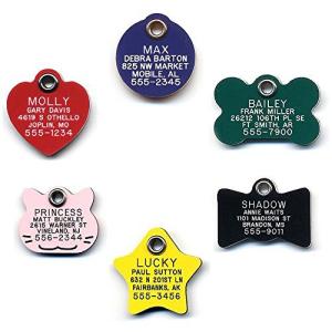 Custom Engraved Blue Bone Pet ID Tag