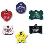 Custom Engraved Blue Bone Pet ID Tag