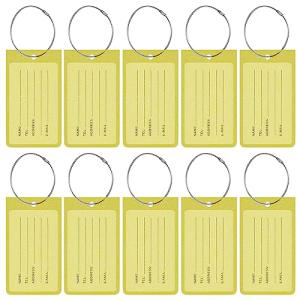 10 Pack PVC Luggage Tags for Travel and School