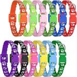 12 Pack Adjustable Puppy ID Collars for Litters