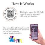 Personalized Pink Cat Collar with Bowtie and QR Code