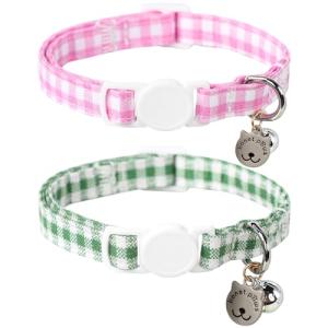 Cute Adjustable Cat Collars with Breakaway Buckles