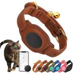 GPS Cat Tracker with Leather Collar, iOS Compatible