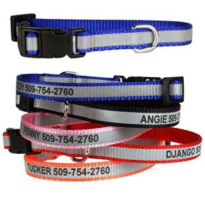 Personalized Reflective Dog Collar for Small Dogs