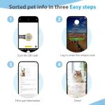 Black Breakaway Cat Collar with Airtag and QR Code