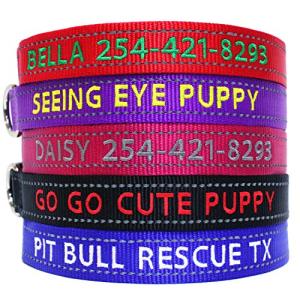 Reflective Personalized Dog Collars with Name