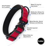 Reflective Adjustable Tactical Dog Collar - Red