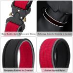 Reflective Adjustable Tactical Dog Collar - Red