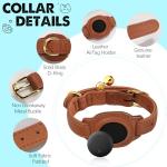 GPS Cat Tracker with Leather Collar, iOS Compatible
