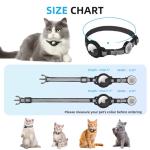 Black Breakaway Cat Collar with Airtag and QR Code
