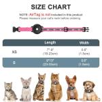 Reflective Cat Collar with AirTag Holder and Bell
