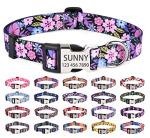Personalized Floral Dog Collar with Name & Number