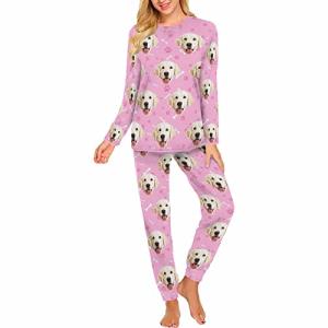 Personalized Pet Face Pajama Sets for Women