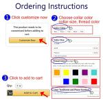 Custom Dog Collar with Embroidered Name & Number