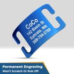 Personalized Pink Dog Collar with Engraved ID Tag