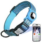 Reflective Dog Collar with AirTag Holder & QR Code