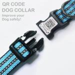 Reflective Dog Collar with AirTag Holder & QR Code