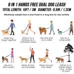 Lukovee Adjustable Hands-Free Dog Leash 10FT