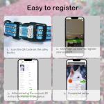 Reflective Dog Collar with AirTag Holder & QR Code
