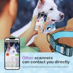 Reflective Dog Collar with AirTag Holder & QR Code