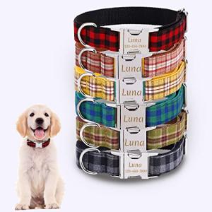 Customizable Nylon Dog Collar with Engraved ID