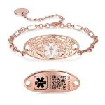 Theluckytag QR Code Medical ID Bracelet - Silver