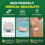 Theluckytag QR Code Medical ID Bracelet - Silver