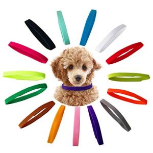 15 Color Adjustable Puppy ID Collars Set