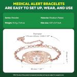 Theluckytag QR Code Medical ID Bracelet - Silver