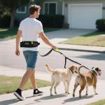 Hands-Free Bungee Dog Leash for Two Dogs