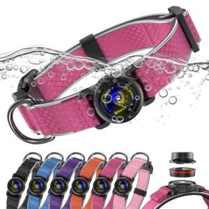 SmafurTag QR Code Dog Collar with AirTag Holder