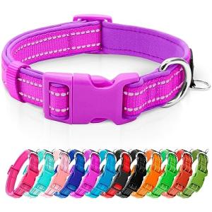 Reflective Soft Neoprene Dog Collar with ID Tag