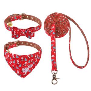 Christmas Collar and Leash Set for Pets