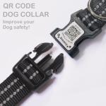 Reflective Dog Collar with AirTag Holder & QR Code