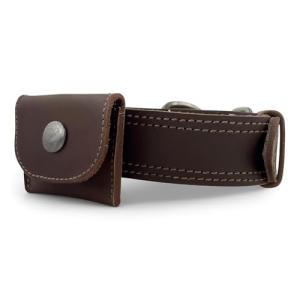 Taco Dog Tag Silencer in Bourbon Brown Leather