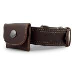 Taco Dog Tag Silencer in Bourbon Brown Leather