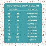 Custom Teal Leather Dog Collar with Name Tag