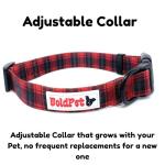 BOLDPET® Adjustable Plaid Dog Collar and Leash Set