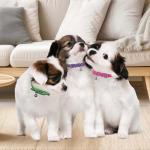 12-Color Adjustable Puppy ID Collars with Bells