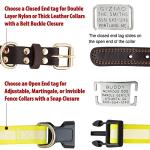 Deep Engraved Stainless Steel Dog Tag for Thick Collars