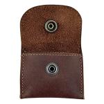 Taco Dog Tag Silencer in Bourbon Brown Leather