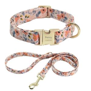 Custom Daisy Dog Collar and Leash Set for Pets