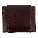 Taco Dog Tag Silencer in Bourbon Brown Leather