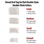 Deep Engraved Stainless Steel Dog Tag for Thick Collars