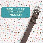 Custom Teal Leather Dog Collar with Name Tag